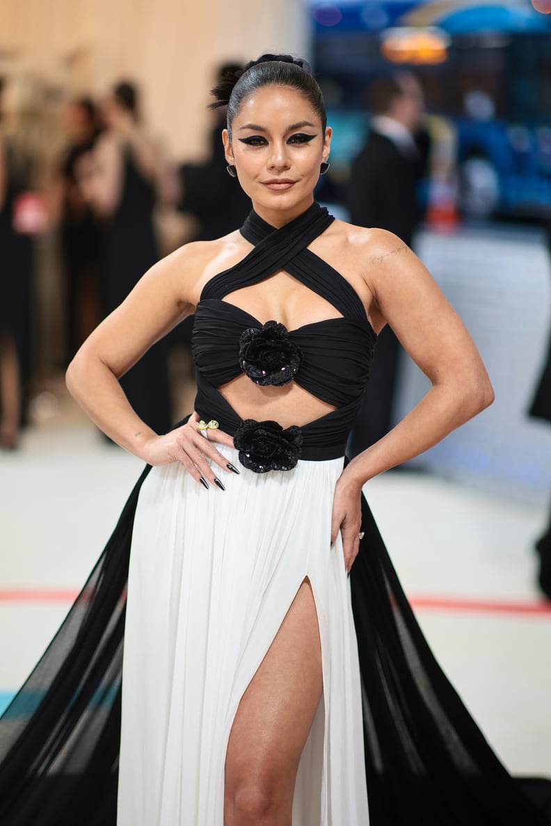 Met Gala 2022: Vanessa Hudgens is seen in her VERY SHEER black gown