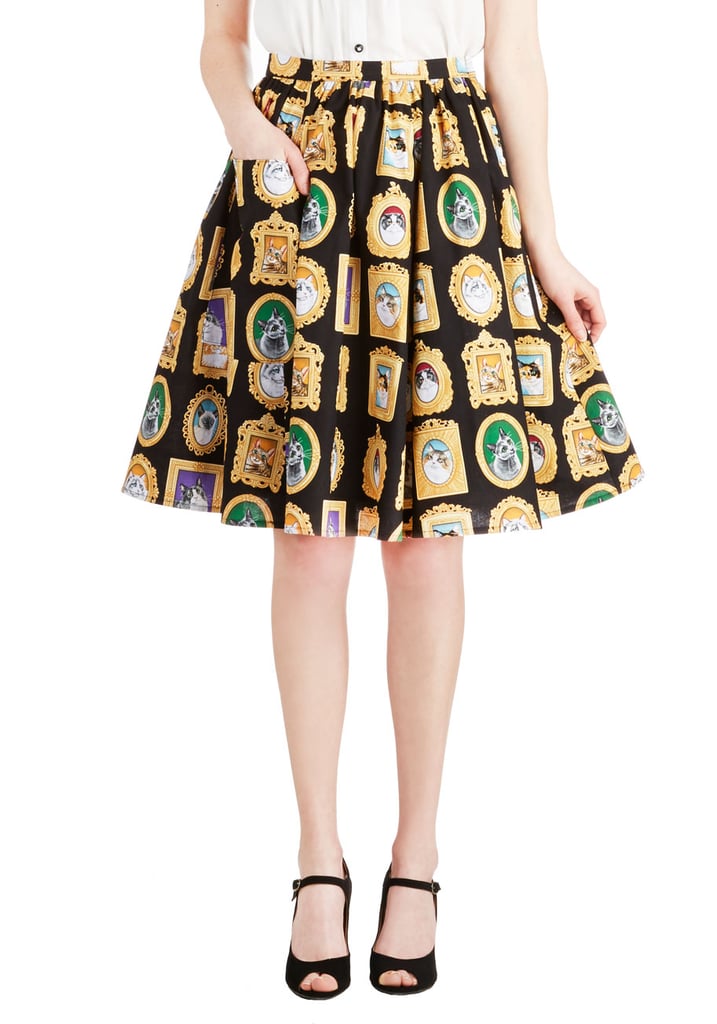 This cat portrait skirt ($60) is plain purrfect.