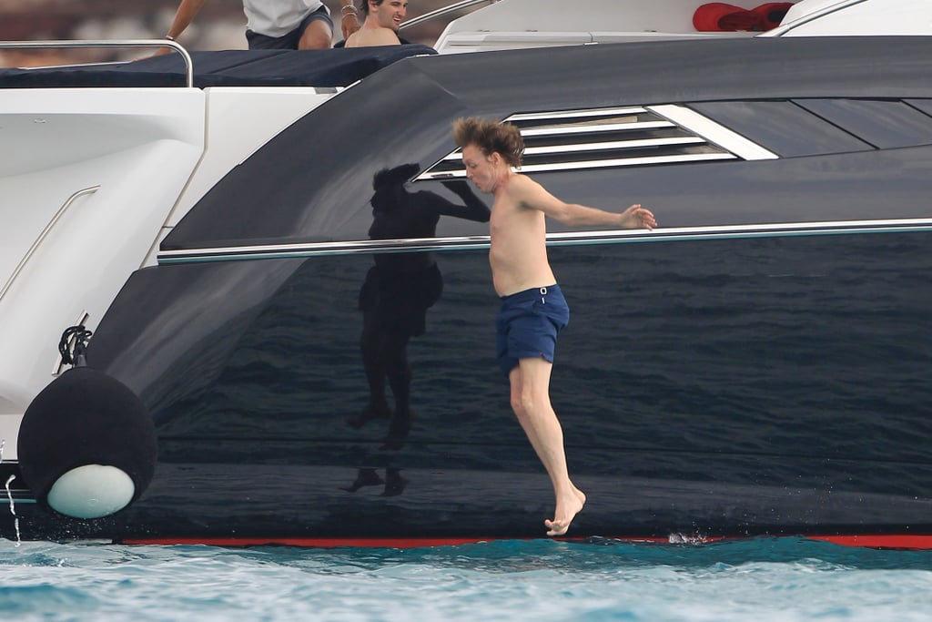 Paul McCartney took a big leap off his yacht while soaking up the Spanish sun with his wife, Nancy Shevell, in Ibiza.