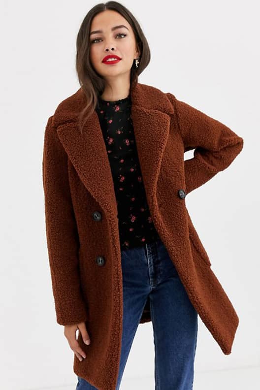 New look sales rust coat