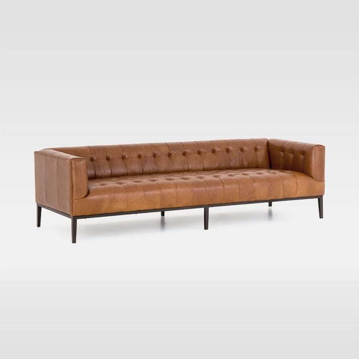 Iron Base Leather Sofa | West Elm Couch Review | POPSUGAR Home Photo 6