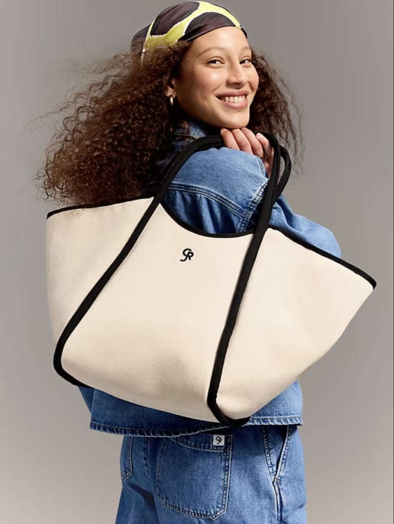 Old Navy x Christopher John Rogers Large Canvas Tote Bag ($35)
PS: Is there any celebrity you'd love to see in the collection?
ZP: Our customers are a celebrity. It's about your own star moment at home and wherever you live. There's a wide range of people that I can see in this collection. I can see everybody from like Emrata to Katie Holmes. And Tracee Ellis Ross — anything with a voluminous or exaggerated silhouette, she owns it.