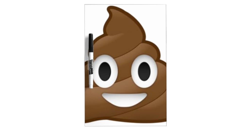 Smiling Poop Emoji Dry Erase Board