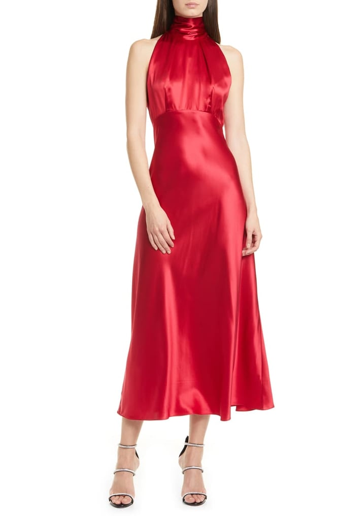 Saloni Michelle Silk Midi Dress