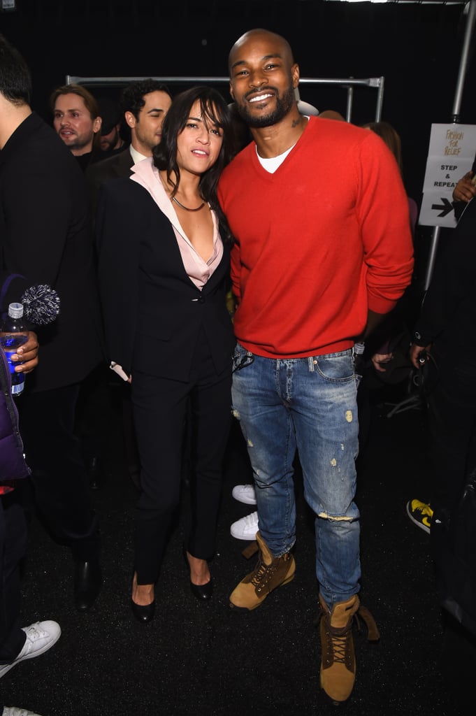 Michelle Rodriguez and Tyson Beckford linked up at Naomi Campbell's Fashion For Relief event.