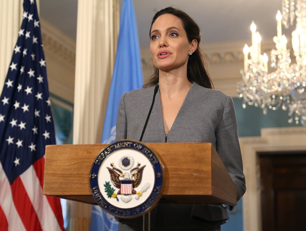Angelina Jolie at US State Department on World Refugee Day