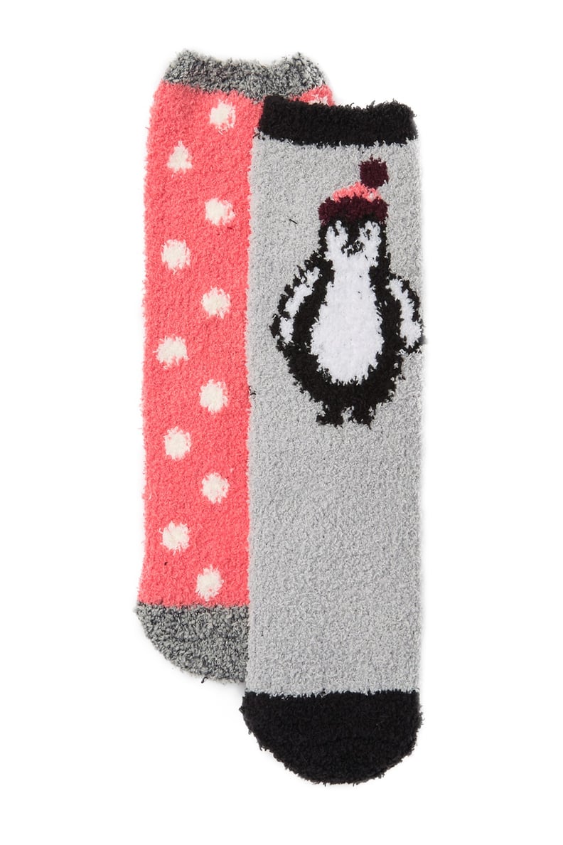 Free Press Patterned Micro Crew Fuzzy Socks