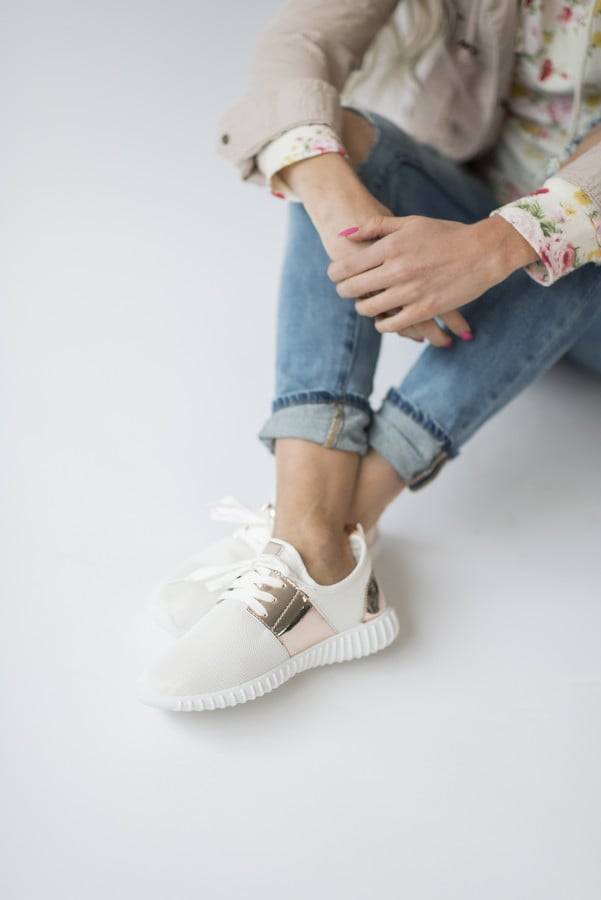 Metallic Accent Sneakers