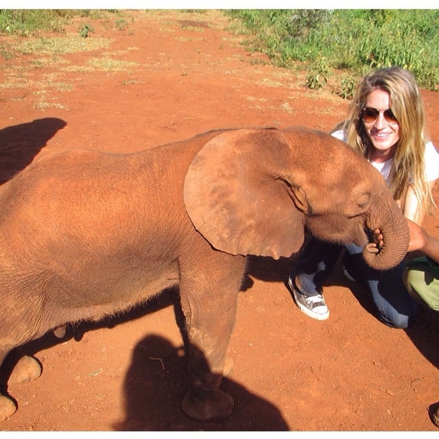 Gisele Bündchen showed off her fun with a baby elephant for World Wildlife Day.
Source: Instagram user giseleofficial