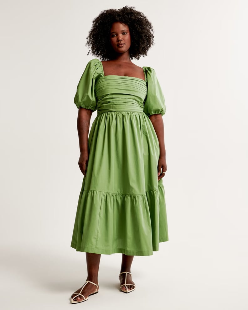 Best Puff Sleeve Midi Dress From Abercrombie & Fitch