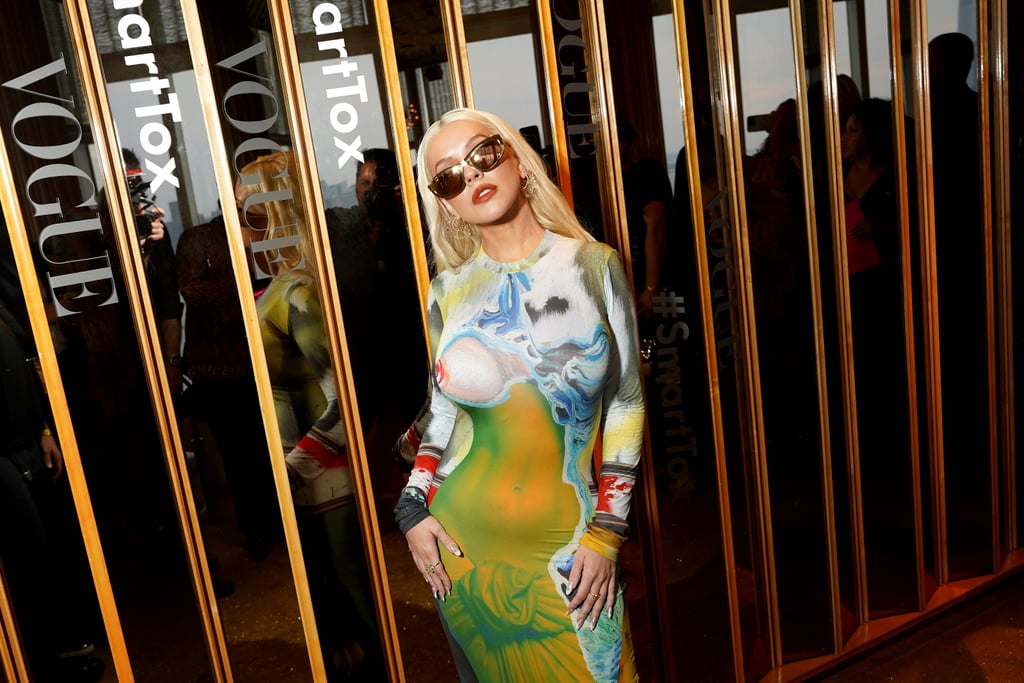 Christina Aguilera's Naked Illusion Dress at NYFW