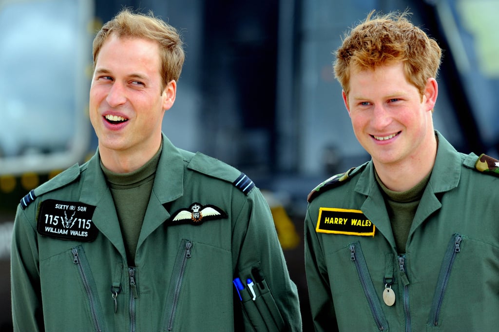They flashed cute grins during a photocall at Royal Air Force Shawbury in June 2009. They flashed cute grins during a photocall at Royal Air Force Shawbury in June 2009.