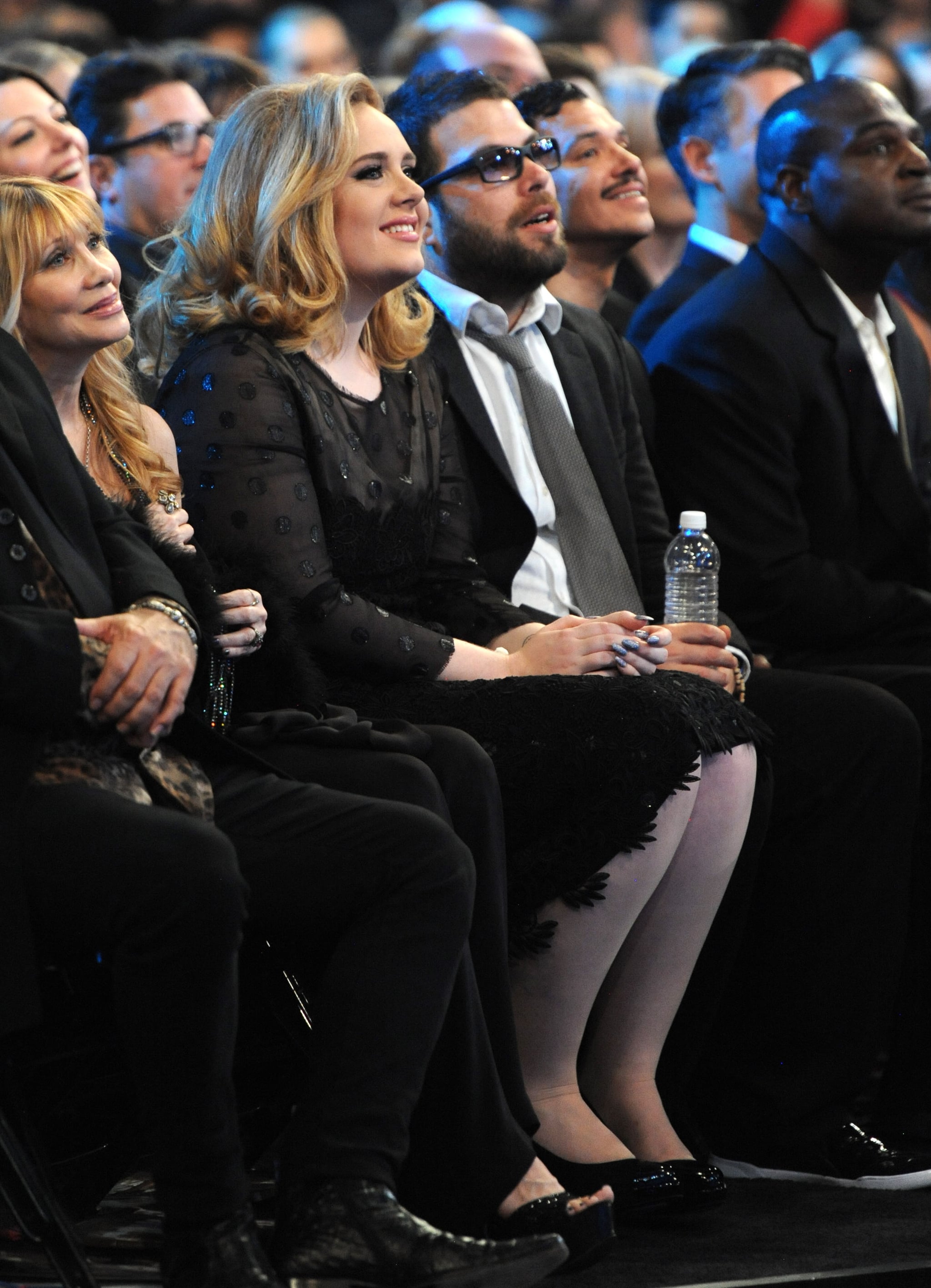 LOS ANGELES, CA - FEBRUARY 12:  Adele and Simon Konecki attend The 54th Annual GRAMMY Awards at Staples Centre on February 12, 2012 in Los Angeles, California.  (Photo by Kevin Mazur/WireImage)