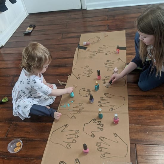 Mom's DIY Nail Salon to Keep Little Kids Busy