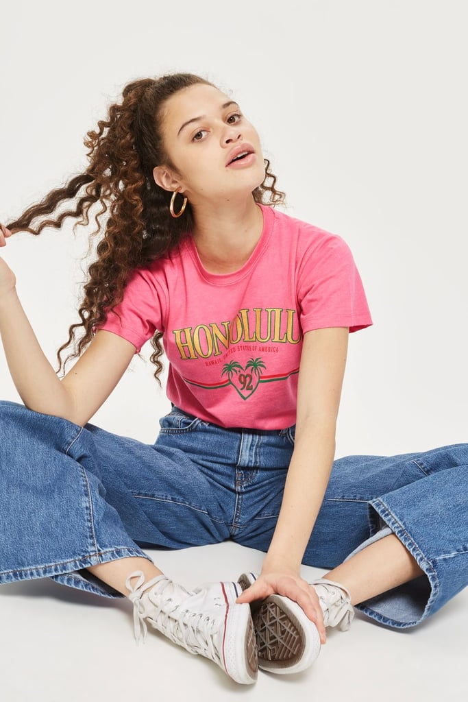 Topshop Honolulu Slogan T-Shirt