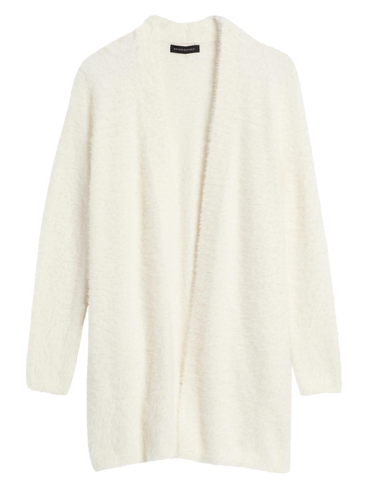 Fuzzy Long Cardigan Sweater | Banana 