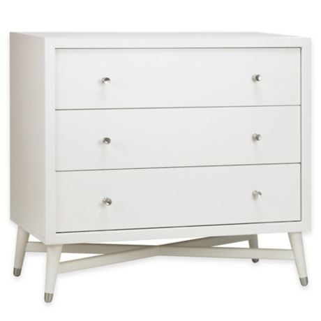 DwellStudio Midcentury 3-Drawer Dresser in French White