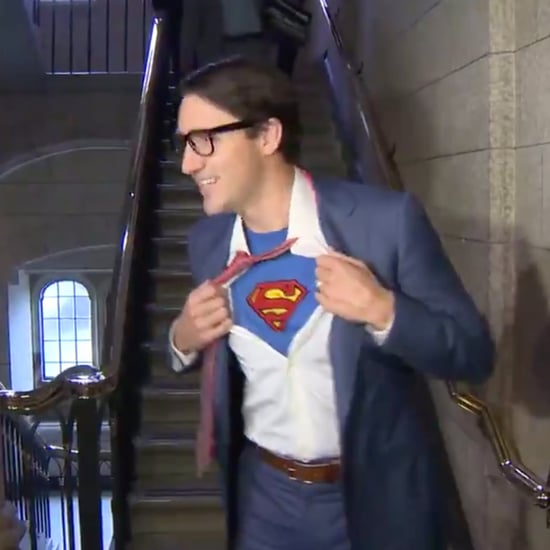 Justin Trudeau as Clark Kent For Halloween