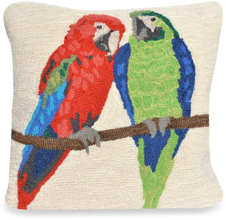 Parrots Front Porch Throw Pillow ($50)