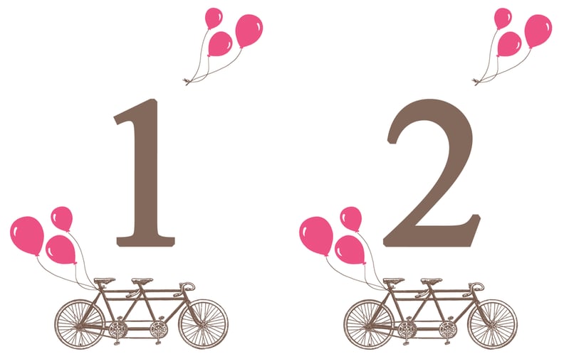 Bicycle Ride Table Numbers