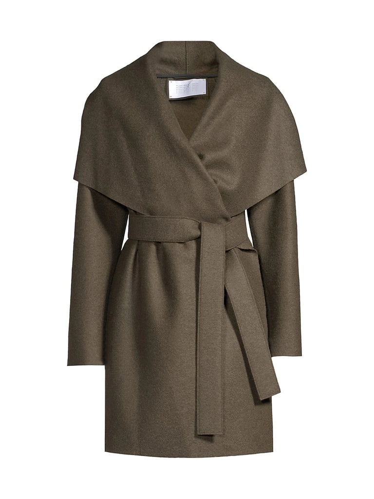 Harris Wharf London Pressed Wool Blanket Coat