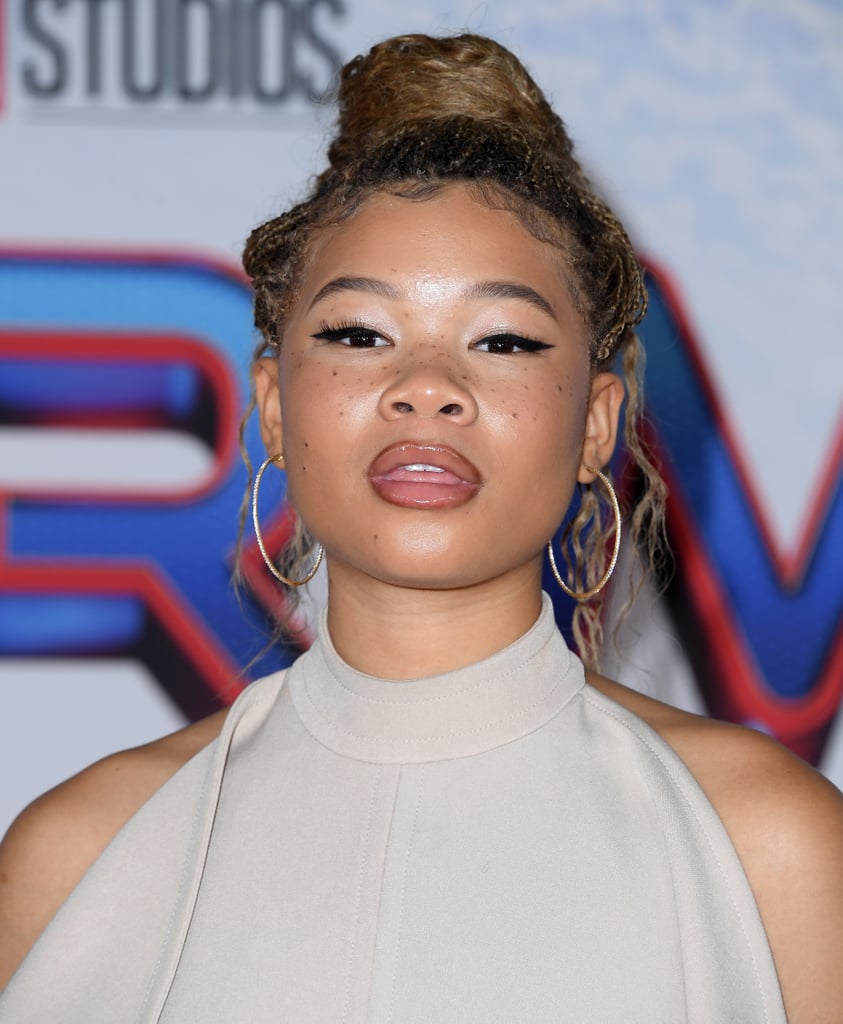 Storm Reid Wears '90s Supermodel Lip Trend For Spider-Man