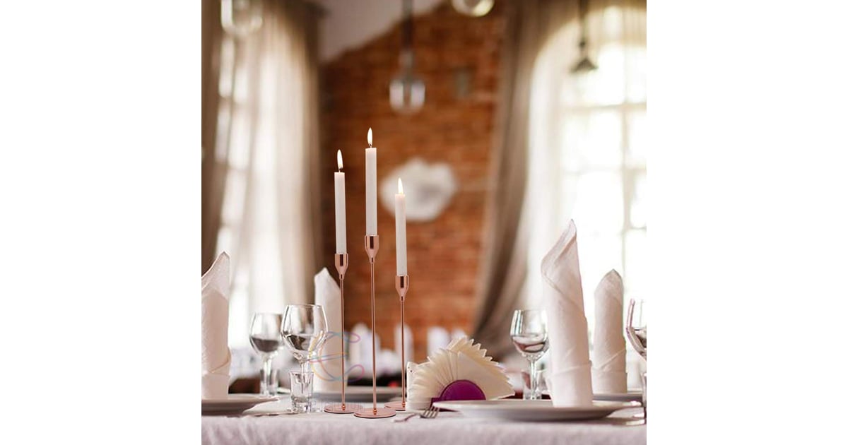 Ecoolda Rose Gold Taper Candle Holder The Best Table and Dinnerware Sets You Can Find on