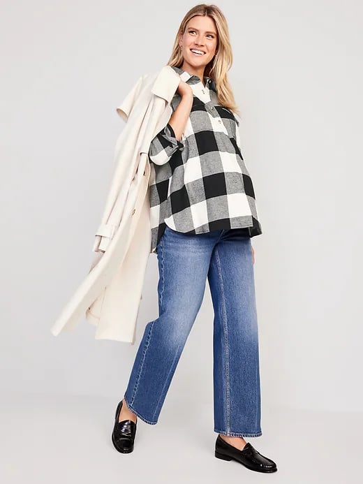 Best Maternity Flannel Shirt