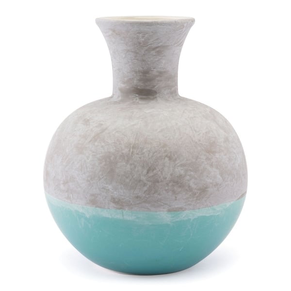 Madeline: Azte Md Vase Gray and Teal