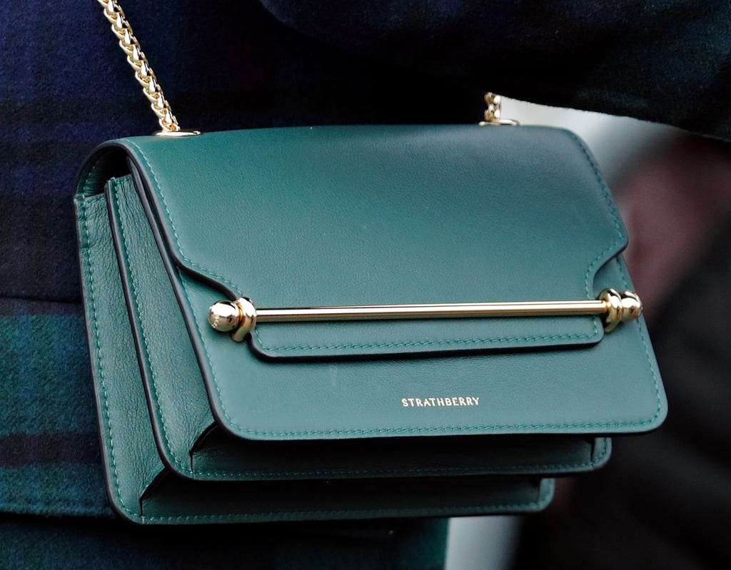 Wearing the East/West Leather Crossbody Bag