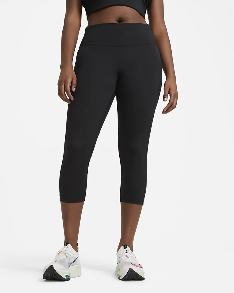 Nike Women's One Luxe Mid-Rise Crop Leggings Black / Clear