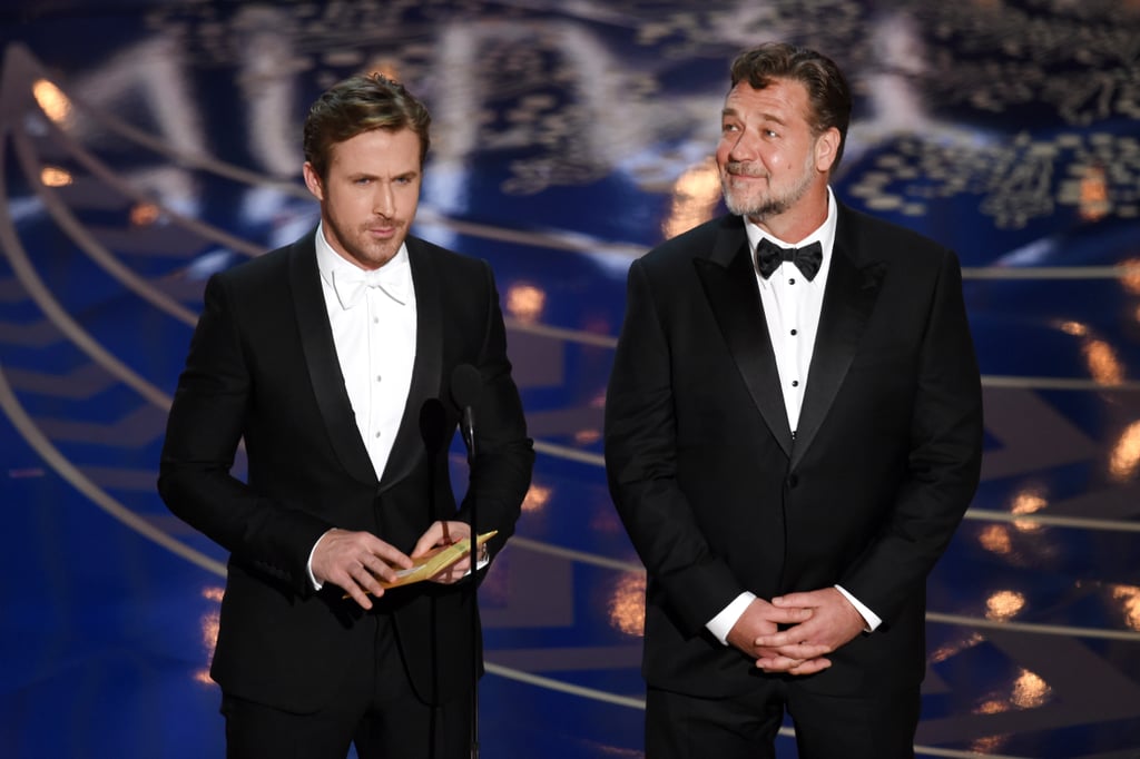 Pictured: Ryan Gosling and Russell Crowe