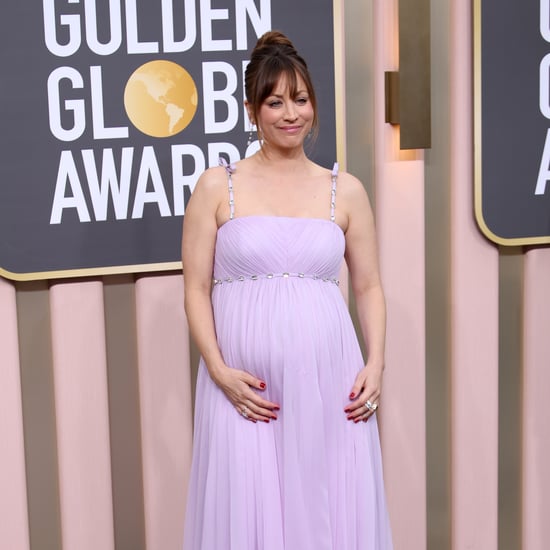 Kaley Cuoco's Lavender Dress at the Golden Globes 2023
