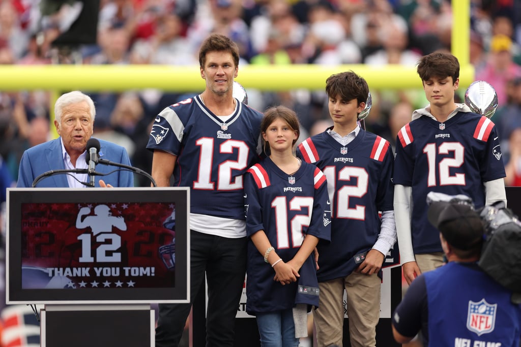 Tom Brady and His Kids at Opening Patriots Game
