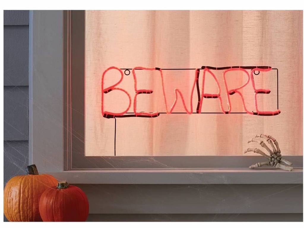 Hyde and Eek! Boutique Halloween Beware Glow Light Sign