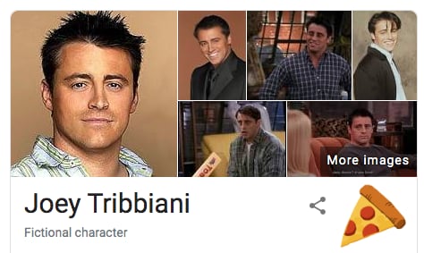 Joey Tribbiani Friends Google Easter Egg