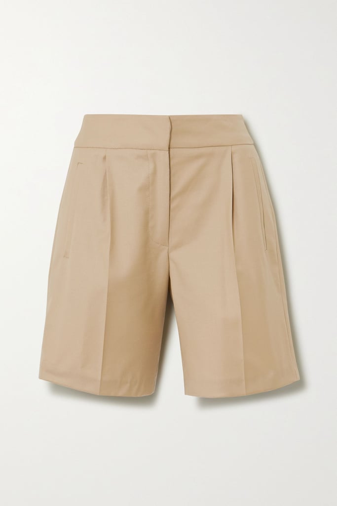 Loulou Studio Bermuda Pleated Wool-Twill Shorts