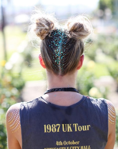 40 Summer Festival Hairstyle Ideas  Braids  High Buns  Glitter