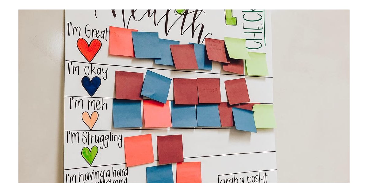 Teacher's Mental Health Checkin Chart For Students POPSUGAR Family