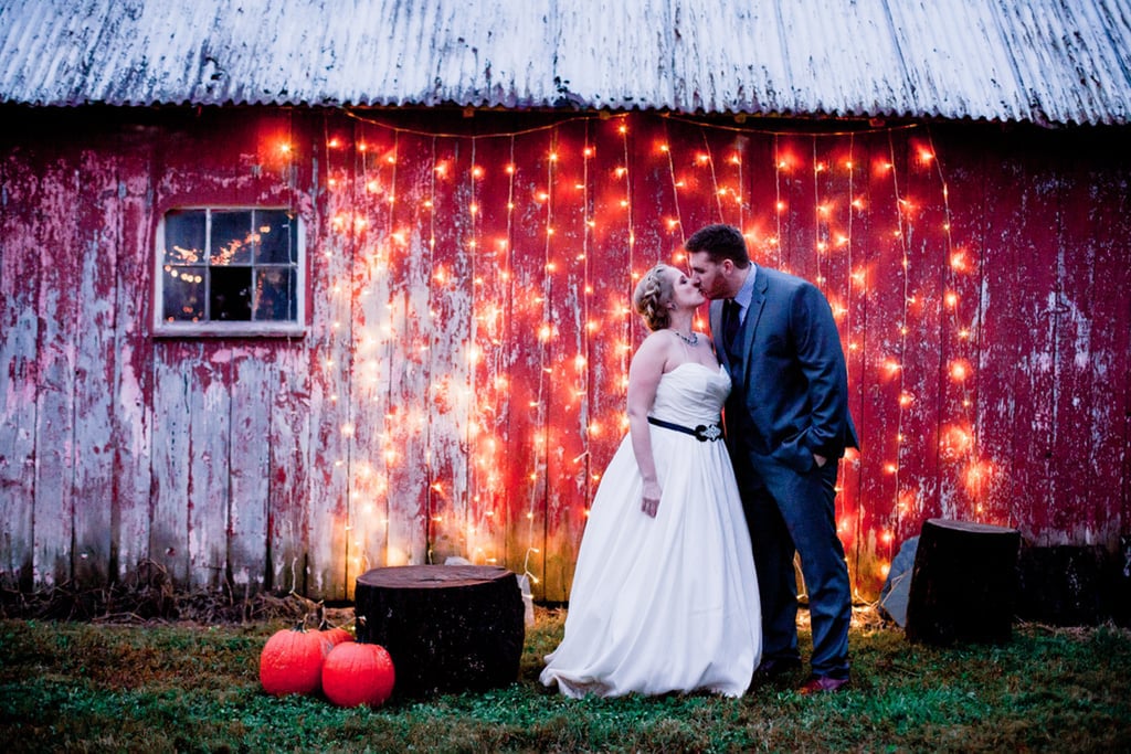 This Backyard Wedding Had Charming Rustic Halloween Decor