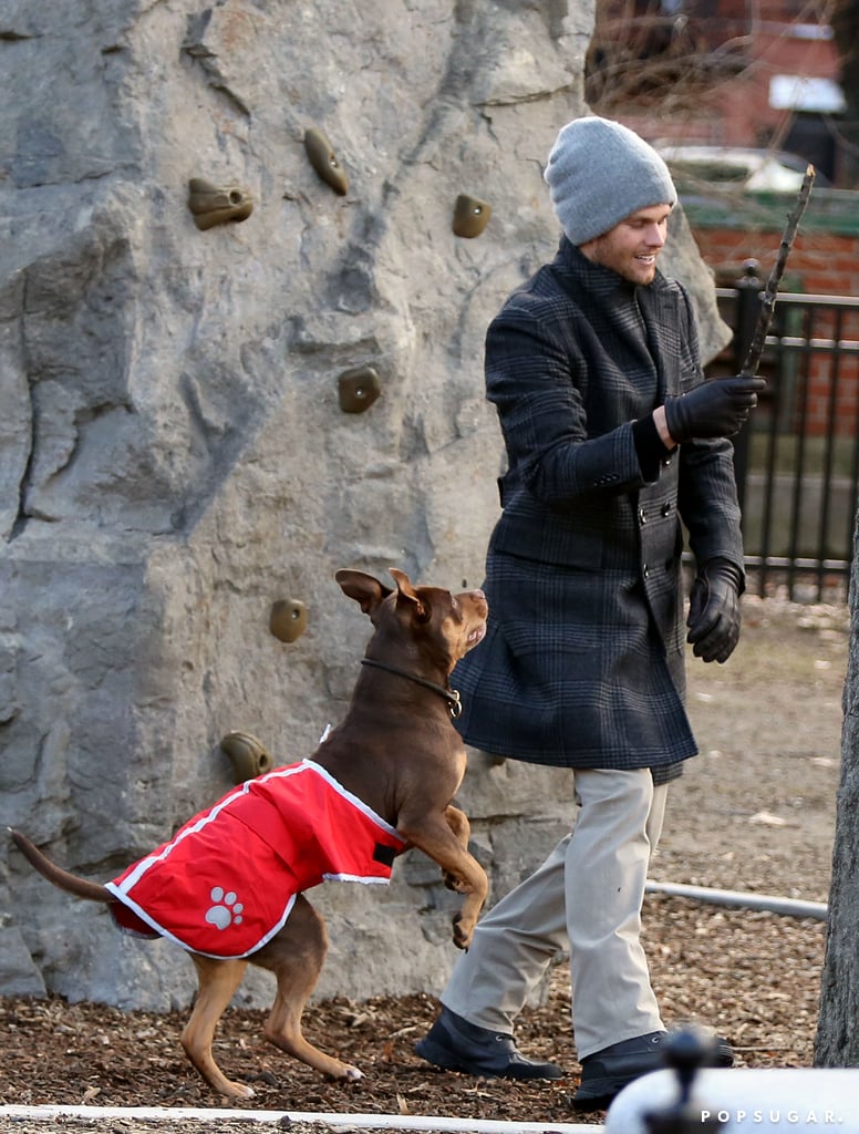 Tom Brady With Benjamin Brady at the Park in Boston
