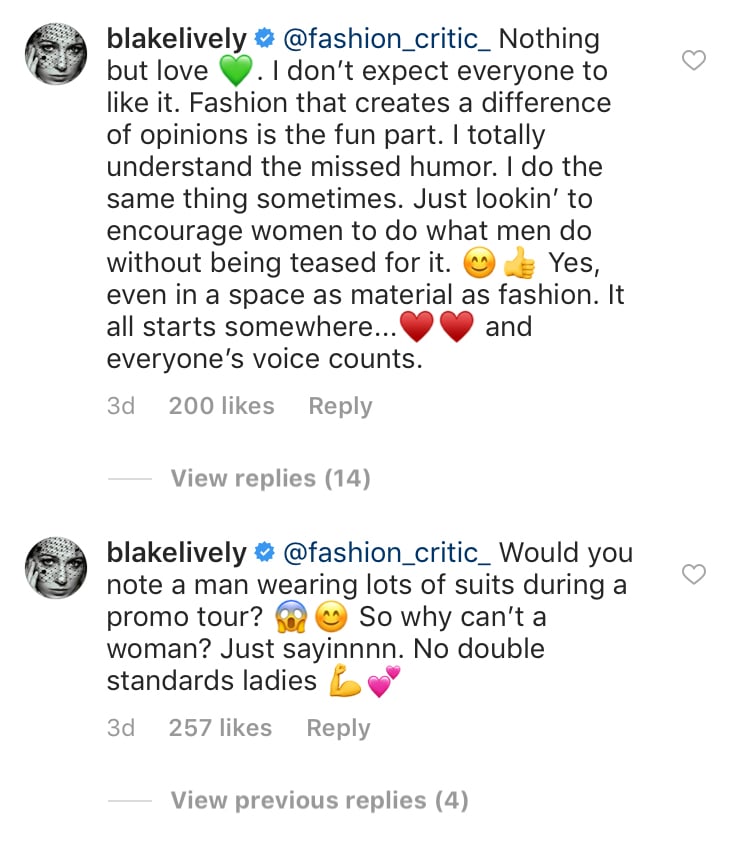 Blake's Comments
