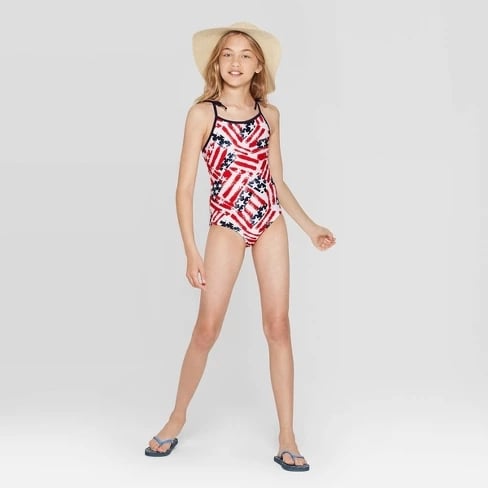 Girls' Americana Family One-Piece Swimsuit