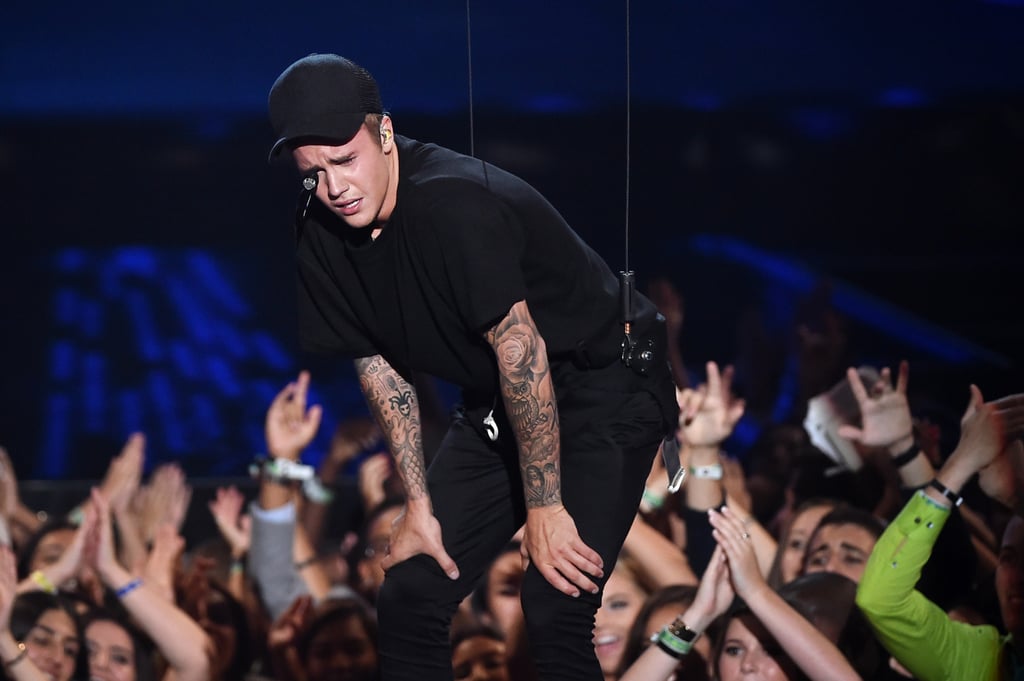 Justin Bieber Crying at the MTV VMAs 2015