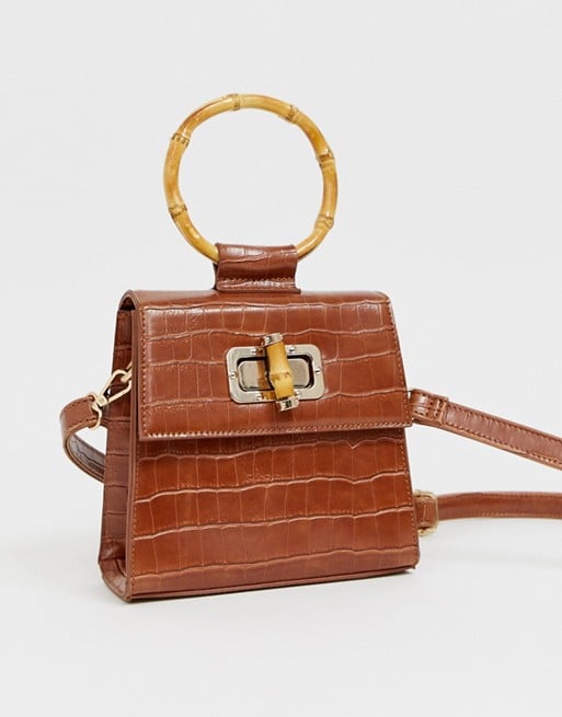 ASOS Liars & Lovers Cognac Mock Croc Mini Bag