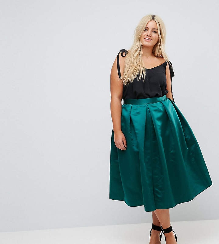 Closet London Full Prom Sateen Midi Skirt