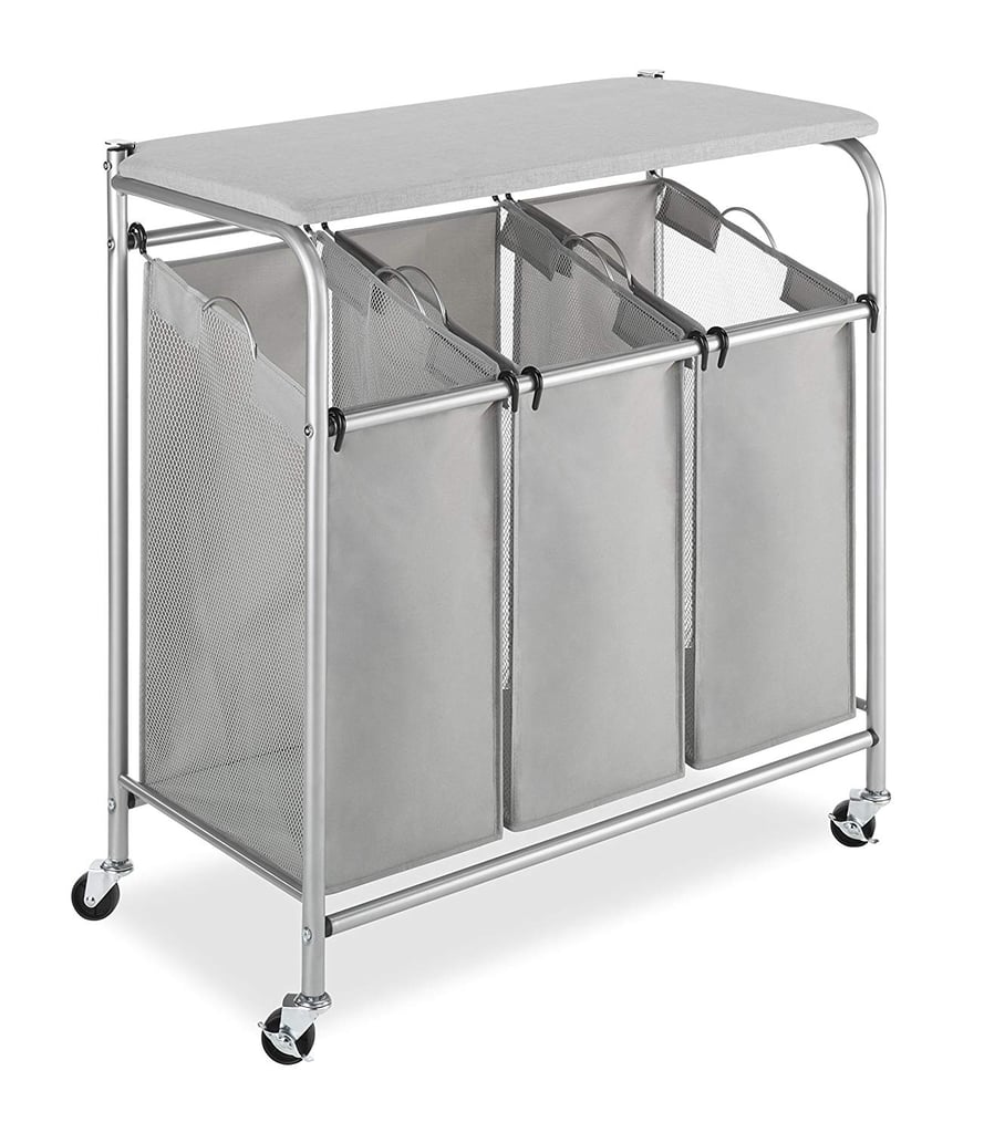 Whitmor 3 Section Rolling Laundry Sorter