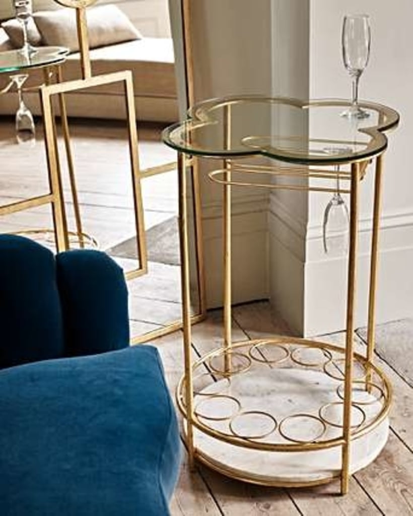Oliver Bonas Fiore Marble & Glass Drinks Table