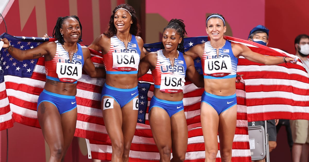 Team USA Wins Silver in Women's 4x100 Relay in 2021 Olympics POPSUGAR
