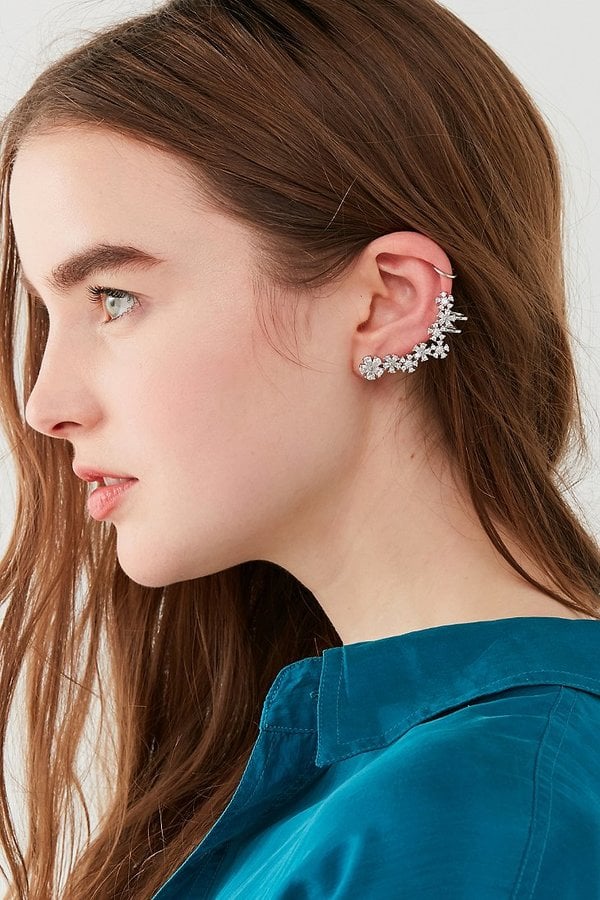 Urban Outfitters Floral Rhinestone Ear Cuff | Best Cheap Jewelry Gifts ...